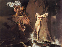 ドミニク・アングル『アンジェリカを救うルッジェーロ』 1819年 ルーヴル美術館