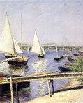 ギュスターヴ・カイユボット『アルジャントゥイユの帆舟群』（1888）