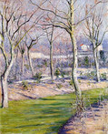ギュスターヴ・カイユボット『プティ・ジャンヌヴィリエの庭、冬』（1894）