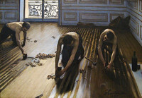 ギュスターヴ・カイユボット『床削りの人々』（1875）