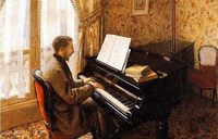ギュスターヴ・カイユボット『ピアノを弾く若い男』（1876）