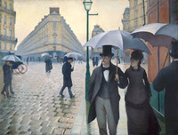 ギュスターヴ・カイユボット『パリの通り、雨』（1877）