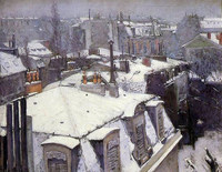 ギュスターヴ・カイユボット『屋根の上の雪』（1878）