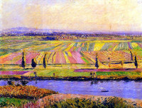 ギュスターヴ・カイユボット『ジャンヌヴィリエの草原』（1888）