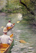 ギュスターヴ・カイユボット『ボート漕ぎ』（1878）