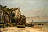 ギュスターヴ・クールベ『ノルマンディーの海岸』1872- 75　ワシントン・ナショナル・ギャラリー