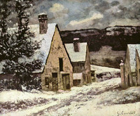 ギュスターヴ・クールベ『Dorfausgang im Winter』(1865-1870)