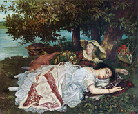ギュスターヴ・クールベ『Mädchen an der Seine』 (1856)