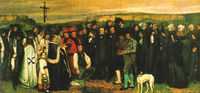 ギュスターヴ・クールベ『オルナンの埋葬』1849　オルセー美術館