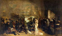 ギュスターヴ・クールベ『画家のアトリエ』1854－55　オルセー美術館