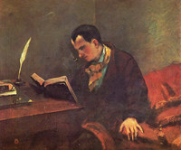 ギュスターヴ・クールベ『Portrait of Charles Baudelaire』1848-1849