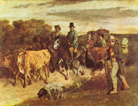 ギュスターヴ・クールベ『Farmers of Flagey on the Return From the Market』1850