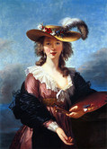 ヴィジェ＝ルブラン『麦藁帽子をかぶった自画像』1782年