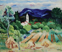 Paysage de Provence, oil on canvas painting by Moise Kisling, c. 1919