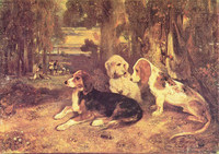 アレクサンドル＝ガブリエル・ドゥカン『猟犬』（1839年）