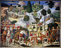 ベノッツォ・ゴッツォリ『三賢者』（1459年 - 1461年）フレスコ/フィレンツェ、メディチ・リカルディ宮マギ礼拝堂