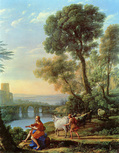 クロード・ロラン『アポロとメルクリウスのいる風景』(1645年)