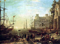 クロード・ロラン『海港（メディチ邸）』（1637）