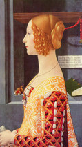 ドメニコ・ギルランダイオ『ジョヴァンナ・トルナブオーニ』（1488年）マドリード、ティッセン＝ボルネミッサ・コレクション