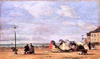 ウジェーヌ・ブーダン『トルーヴィルの浜』（1867）
