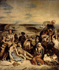 ウジェーヌ・ドラクロワ『キオス島の虐殺』1823-24年、ルーヴル美術館所蔵