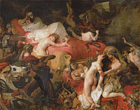 ウジェーヌ・ドラクロワ『サルダナパールの死』1827年、ルーヴル美術館所蔵