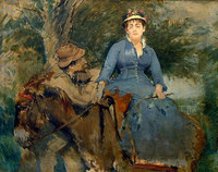 エヴァ・ゴンザレス『La Promenade à dos d'âne』City Museum & Art Gallery, Bristol, Angleterre 1880
