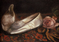 エヴァ・ゴンザレス『Souliers blancs』Collection particulière, 1879-80