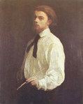ファンタン＝ラトゥール『自画像』（1859年）グルノーブル、ボザール美術館
