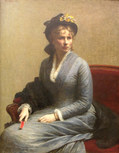ファンタン＝ラトゥール『義理の妹シャルロット・デュボーグの肖像』（1882年）