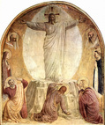フラ・アンジェリコ『キリストの変容』1437-46年頃、サン・マルコ美術館所蔵