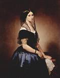 フランチェスコ・アイエツ『Portrait of Antonietta Tarsis Basilico』(1851) 130×100 cm、個人蔵