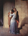 フランチェスコ・アイエツ『キス』(1859)110×88 cm、ブレラ美術館