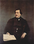 フランチェスコ・アイエツ『ジョアキーノ・ロッシーニの肖像』(1870) 109×87 cm、ブレラ美術館