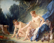 フランソワ・ブーシェ『水浴のディアナ』1742　ルーヴル美術館