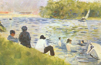 Georges Seurat『Badende und weißes Pferd im Fluß』 (1883)