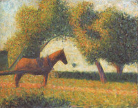 Georges Seurat『La Charette attelée』(vers 1883)