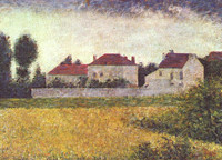 Georges Seurat『Ville d'Avray, Die weißen Häuser』 (vers 1882)
