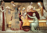 ジョヴァンニ・ダ・ミラノ『聖母誕生』フィレンツェ、サンタ・クローチェ聖堂リヌッチーニ礼拝堂