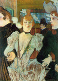 ロートレック『ムーラン・ルージュに入るラ・グリュ』油彩 1892年