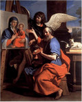 グエルチーノ『聖母子の絵を見せる聖ルカ』（1652年 - 1653年）