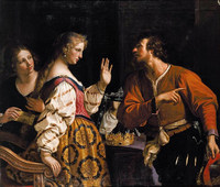 グエルチーノ『バビロンの反乱の知らせを聞くセミラミス女王』（1645年）