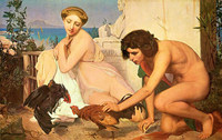 ジャン＝レオン・ジェローム『闘鶏』 1847年、オルセー美術館