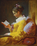 ジャン・オノレ・フラゴナール『読書する娘』1775年頃、ワシントン・ナショナルギャラリー収蔵）