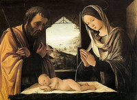 ロレンツォ・コスタ『聖家族』フランス・リヨン、リヨン美術館