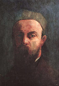 オディロン・ルドン『自画像』(1880) オルセー美術館