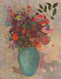 オディロン・ルドン『トルコ石色の花瓶の花』(1911頃)個人蔵
