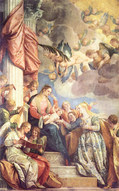 パオロ・ヴェロネーゼ『聖カタリナの神秘の結婚』1575　アカデミア美術館（ヴェネツィア）蔵