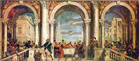 パオロ・ヴェロネーゼ『レヴィ家の饗宴（最後の晩餐）』1573　アカデミア美術館（ヴェネツィア）蔵