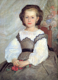 オーギュスト・ルノワール『ロメーヌ・ラコー嬢の肖像』1864年 クリーヴランド美術館